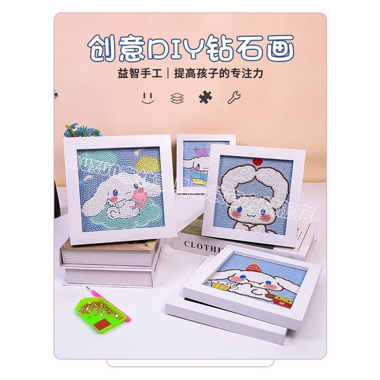 Bộ Tranh Đính Đá Tự Làm Họa Tiết Hoạt Hình Dễ Thương Cho Bé