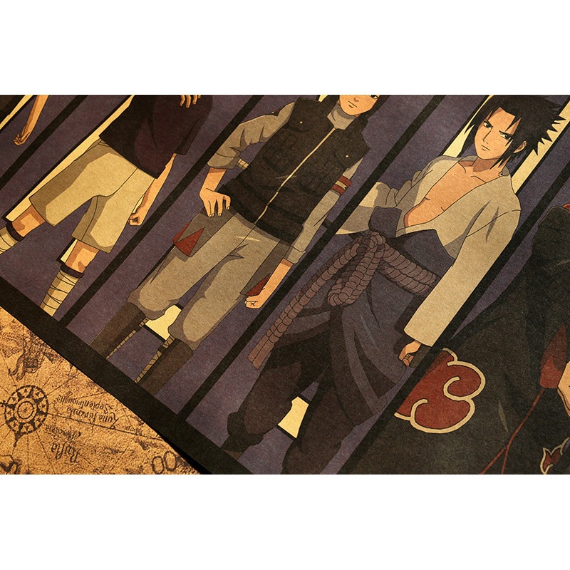 Poster Naruto B145 50.5*35cm Giấy Dán Tường Hình Nhân Vật Anime