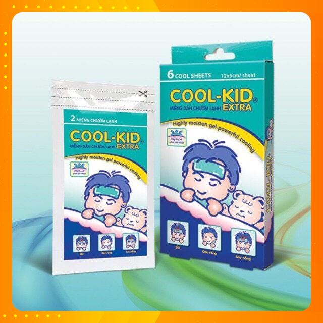 Miếng dán chườm lạnh COOL-KID Extra HẠ SỐT cho trẻ em (Hộp 6 miếng)