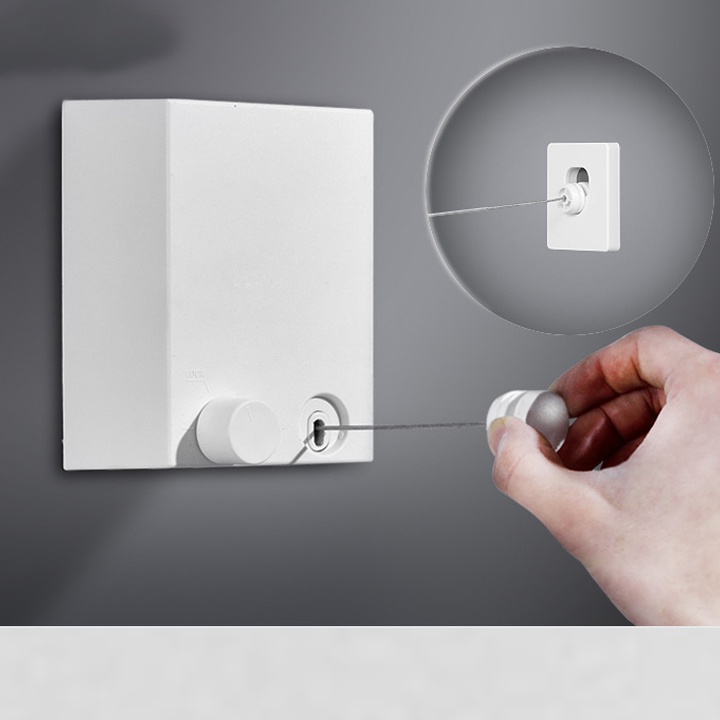 Dây Phơi Thông Minh Thu Gọn Dài 4,2 Mét, Chịu Lực 20Kg, Thông Minh Tiện Ích,Thu Lại Gọn Gàng Dây Inox Không rỉ sét