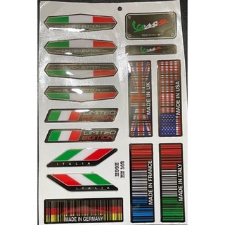 Decal nổi trang trí xe italy hn143