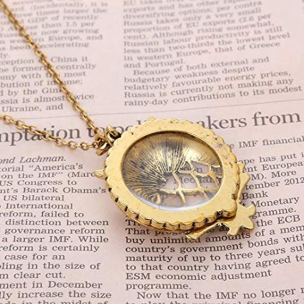 Vòng cổ Mặt Kính Lúp Hình Cú Mèo Phong Cách Retro