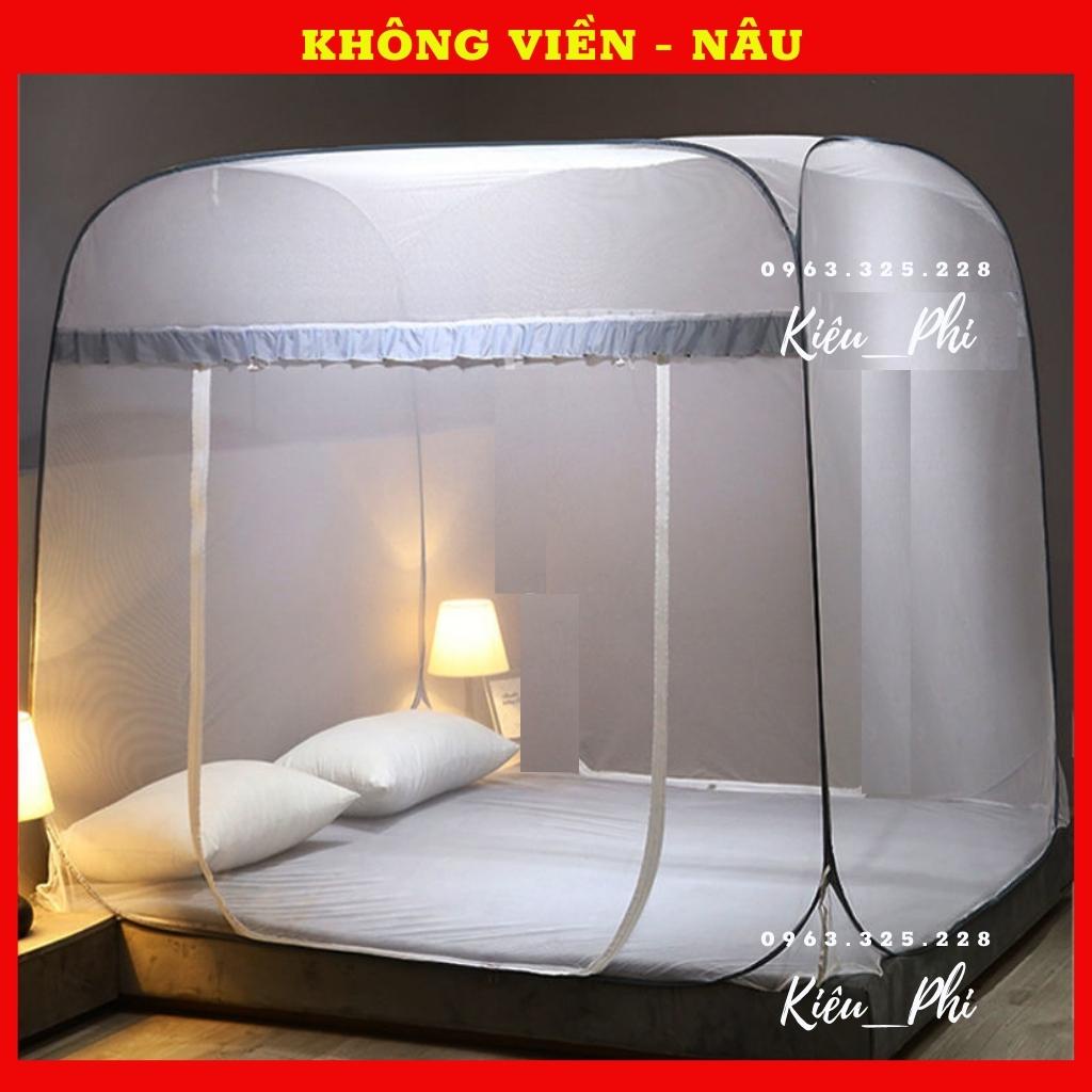 Màn Mùng khung chụp tự bung đỉnh vuông người lớn cao cấp gấp gọn thông minh tiện dụng cho gia đình