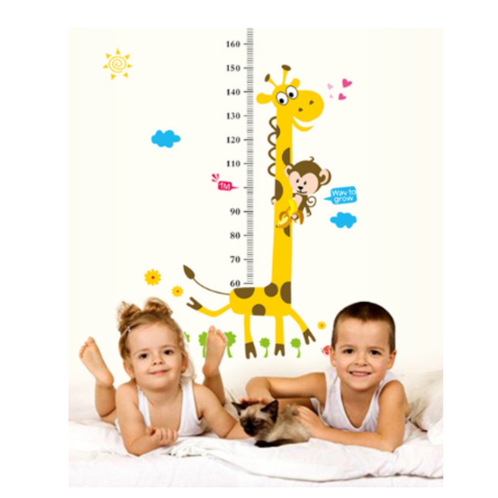 TD03_Tranh Decal dán tường thước đo chiều cao cho bé