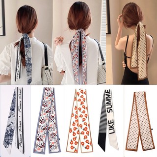 Ruy băng lụa turban cột tóc, khăn quàng cổ lụa, dây buộc tóc dành cho nữ phong cách Hàn Quốc