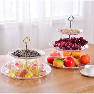 Khay bánh nhựa mica 3 tầng