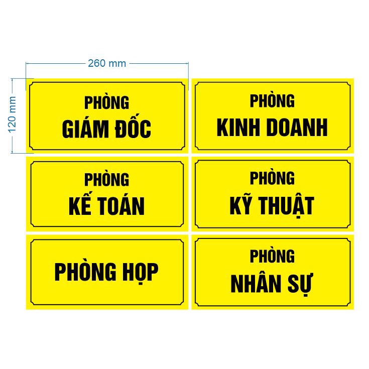 Bảng phòng ban mica, bảng tên phòng bằng mica - Hỗ trợ giao hàng 2h