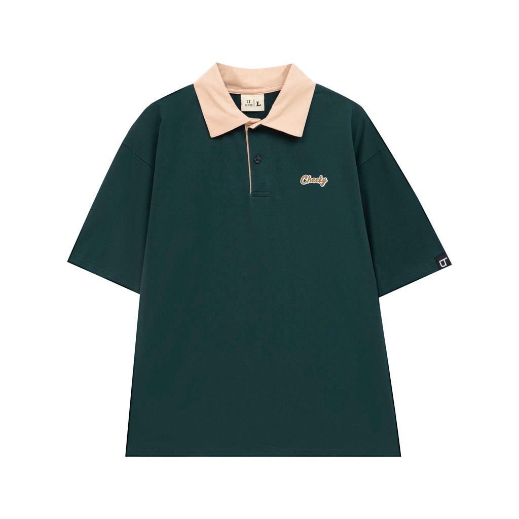 Áo Polo Phối Màu Unisex Cheecky Chất Liệu 100% Thun Cotton Lạnh Cute Trẻ Trung