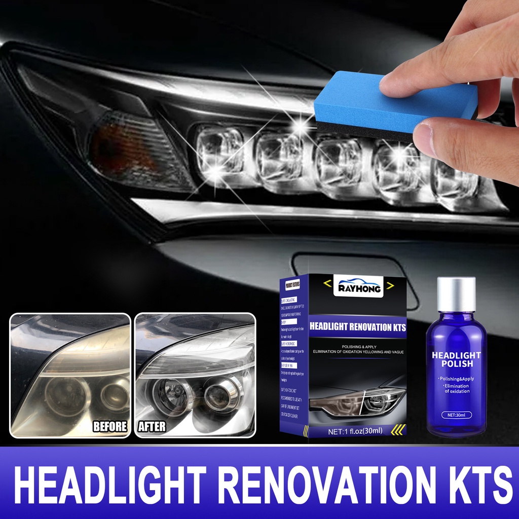 ⚡Hot Sale⚡Car 9H Headlight Cover Len Restorer Repair Liquid Polish Cleaner Accessories-ISHOW