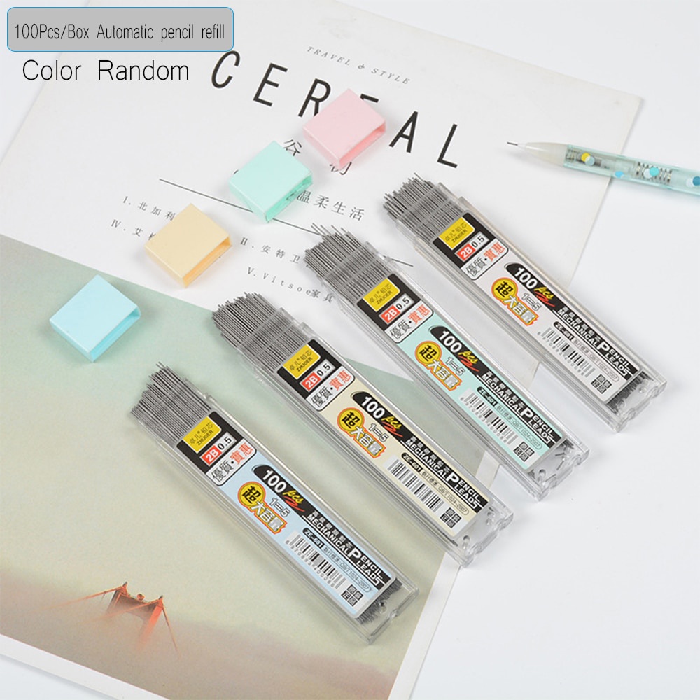 Hộp 100 Ruột Bút Chì 2B 0.5 / 0.7mm Thay Thế