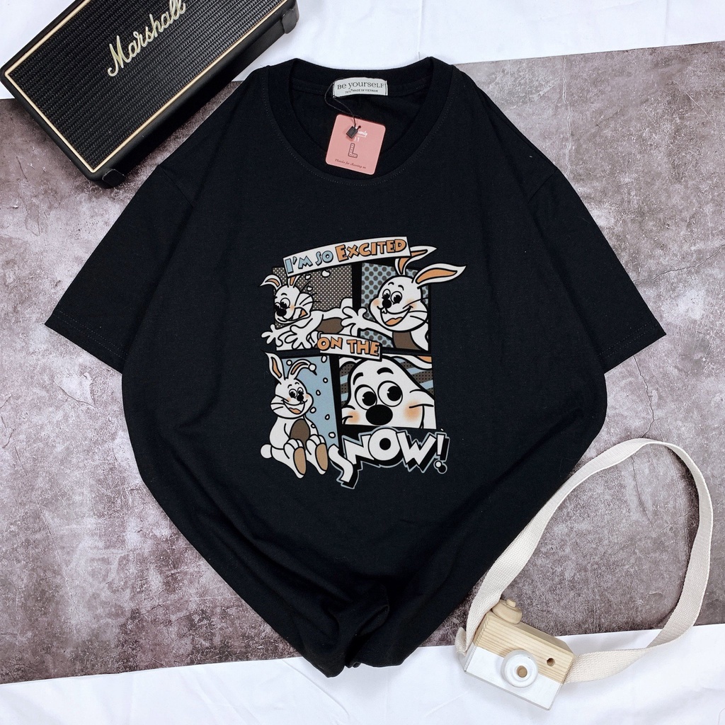 Áo thun tay ngắn Be Yourself unisex size M L XL - THỎ KHUNG