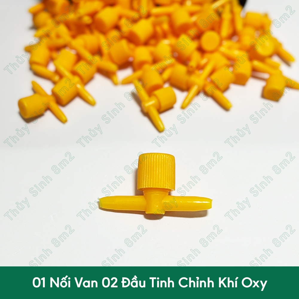 Van Inox, Nhựa Chia Khí, Tinh Chỉnh Khí Oxy, CO2 | Ren Vặn, Nối 2 Đầu | 8m2