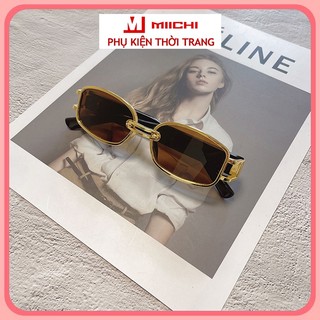 Mắt kính râm mát nam nữ hình chữ nhật chống tia UV phong cách Hàn Quốc cool ngầu kính mát nữ gọng vuông sành điệu 248
