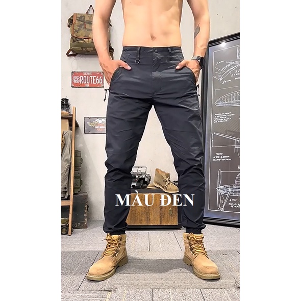 Quần Jogger gió nam Edo Menswear, vải gió hạt mềm, co dãn nhẹ, thoáng mát mặc cực thích