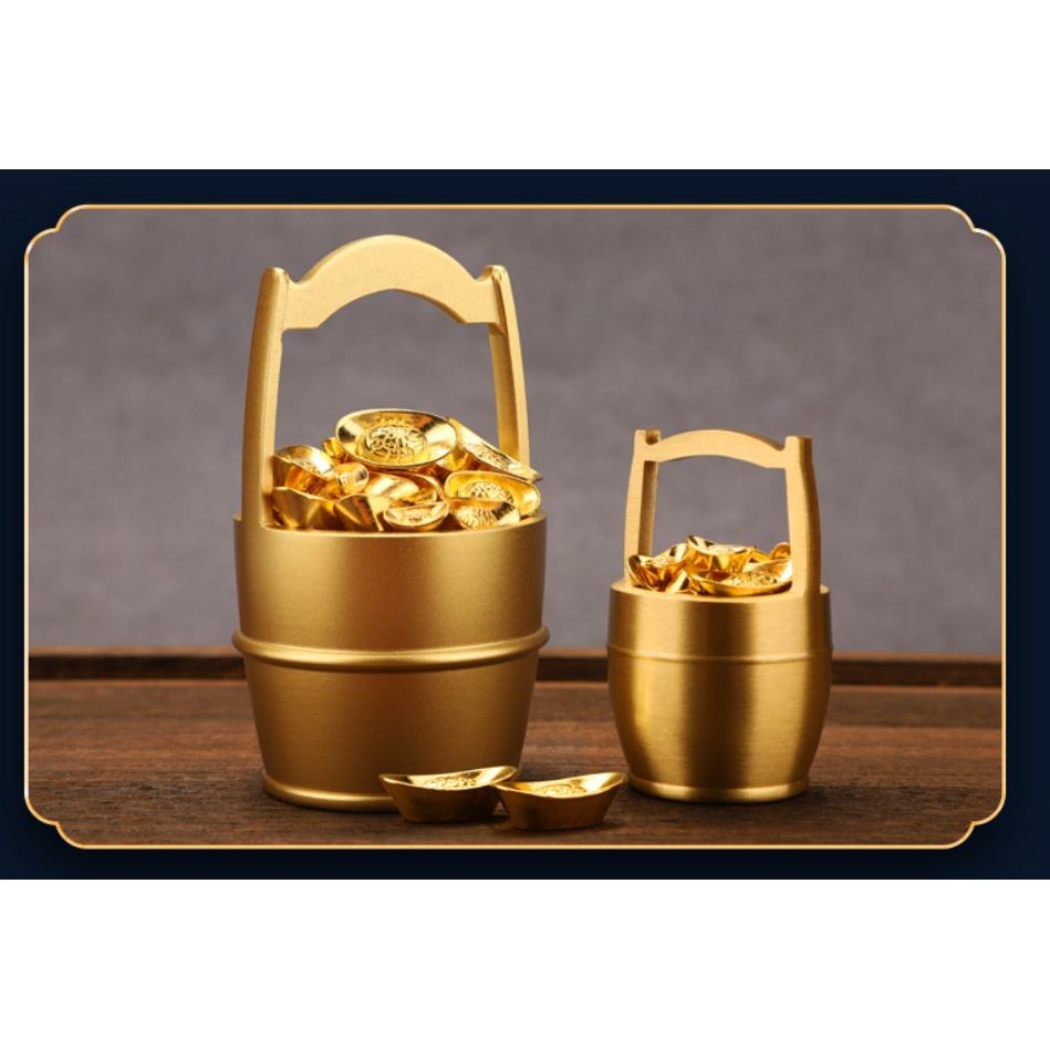 Thùng đựng vàng bạc châu báu phong thủy bằng đồng đúc nguyên khối chiêu tài lộc