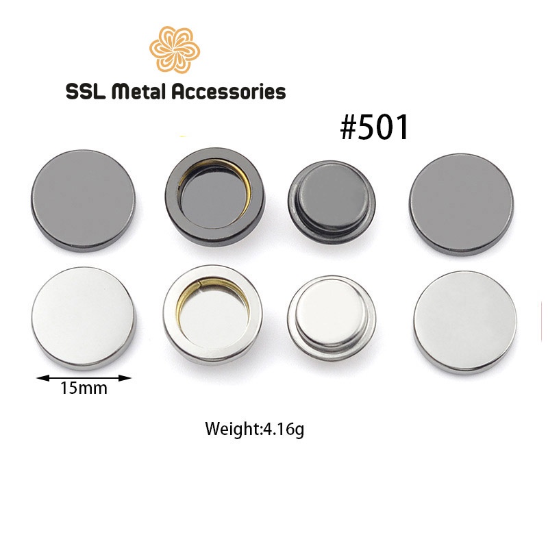 Set 10 Cúc bấm 4 thành phần dành cho áo vest, áo dạ Alloy snap button #501 15mm