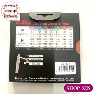 Dây đàn guitar Classic Alice AC139