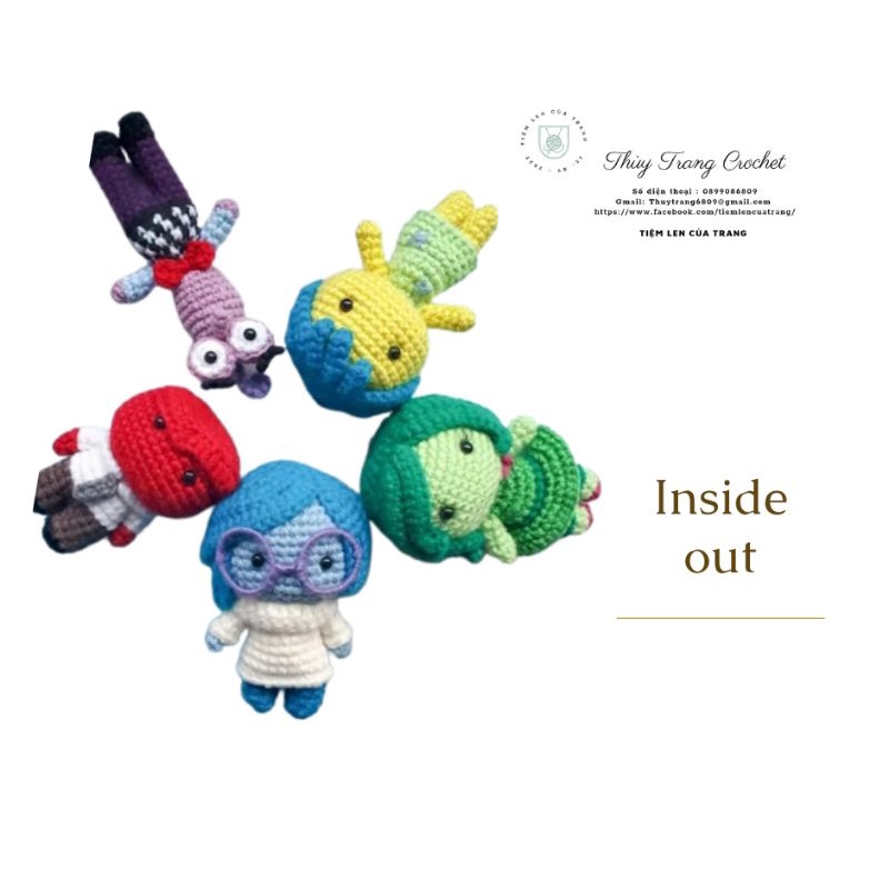 THÚ LEN PHIM INSIDE OUT. (bộ 5 thú)