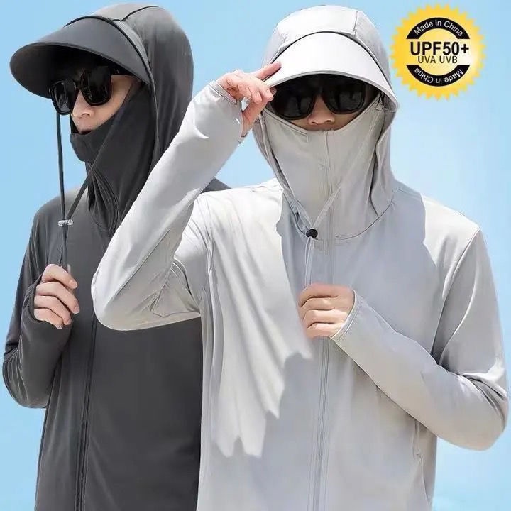 Áo Khoác Câu Cá/Cắm Trại Che Mặt UPF50 Bảo Vệ Mặt Cho Nam