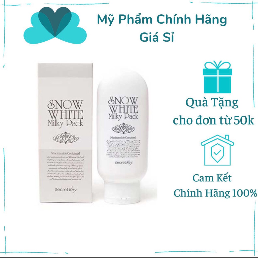 Kem Tắm Trắng Dưỡng Trắng Da Secret Key Snow White Milky Pack 200g