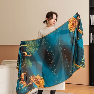 Khăn lụa satin bốn mua thanh lịch 90x180cm
