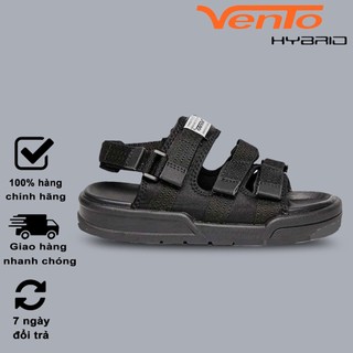 Sandal Có Size 45 | Sandal Vento Nam Nữ NV1001BB Quai Đen Đế Đen
