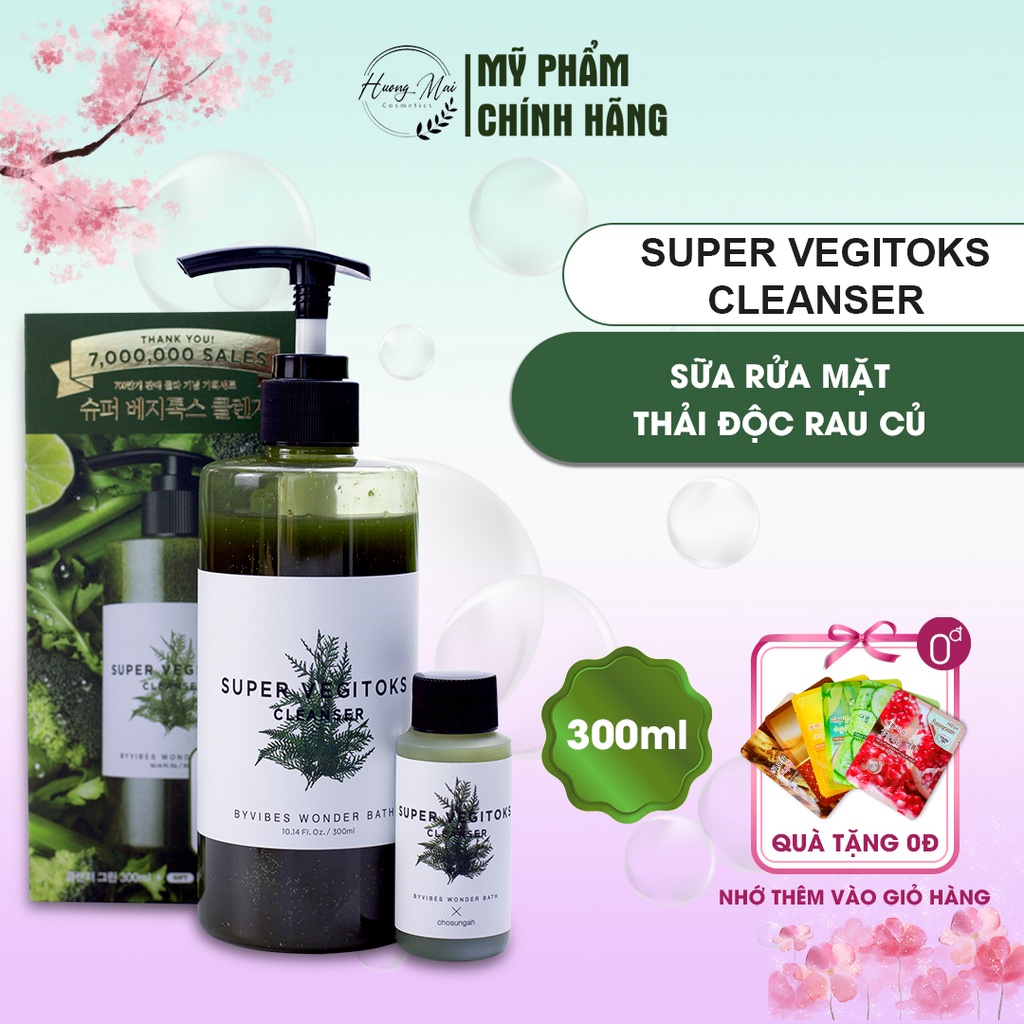 Sữa rửa mặt thải độc rau củ xanh lá 300ml
