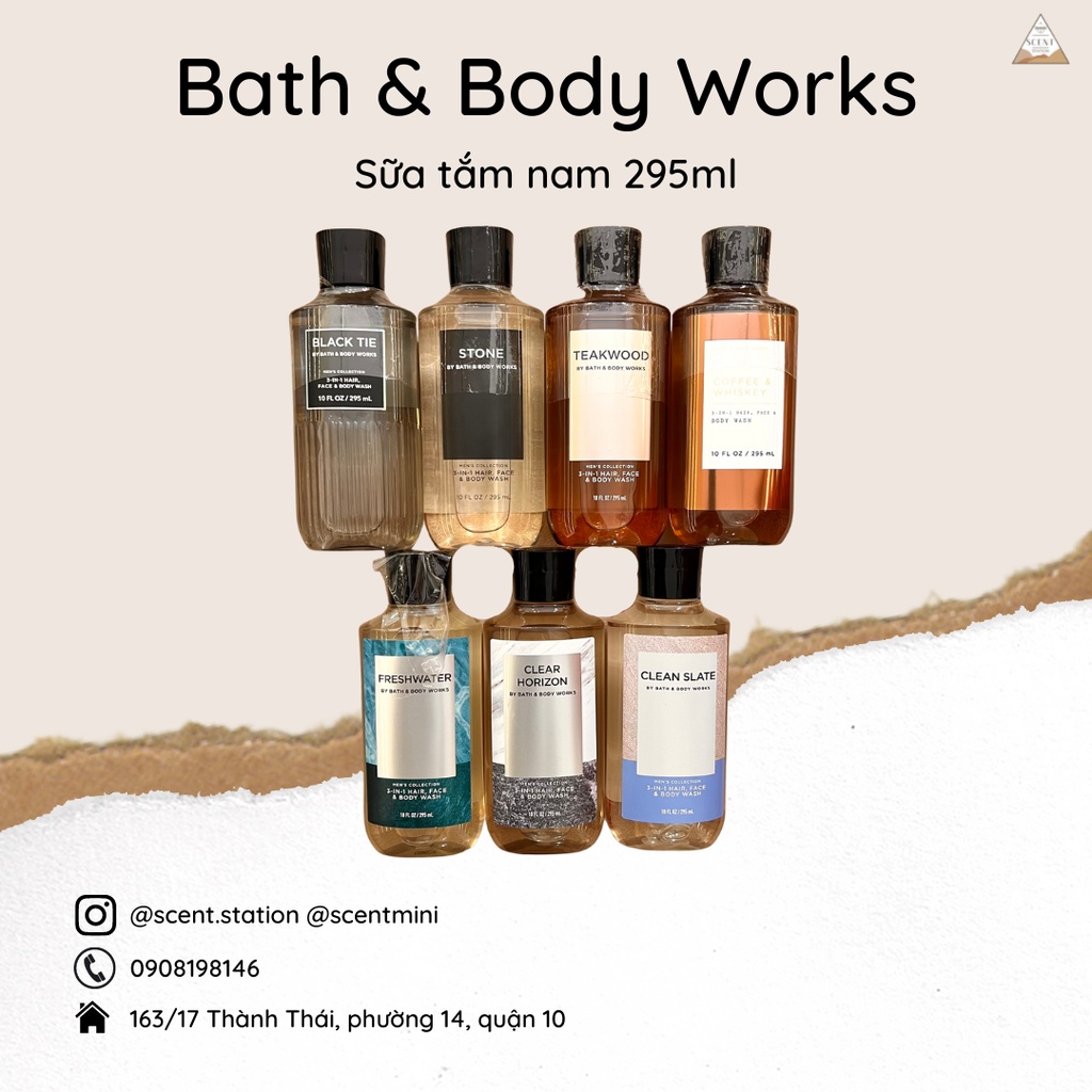 Sữa tắm gội toàn thân nam Bath & Body Works 295ml