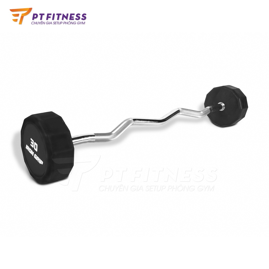 Tạ Liền Đòn Tạ Xoắn, Tạ Thẳng 10KG, 15KG Thương Hiệu Iron Grip IR4212, Tạ Zig Zag