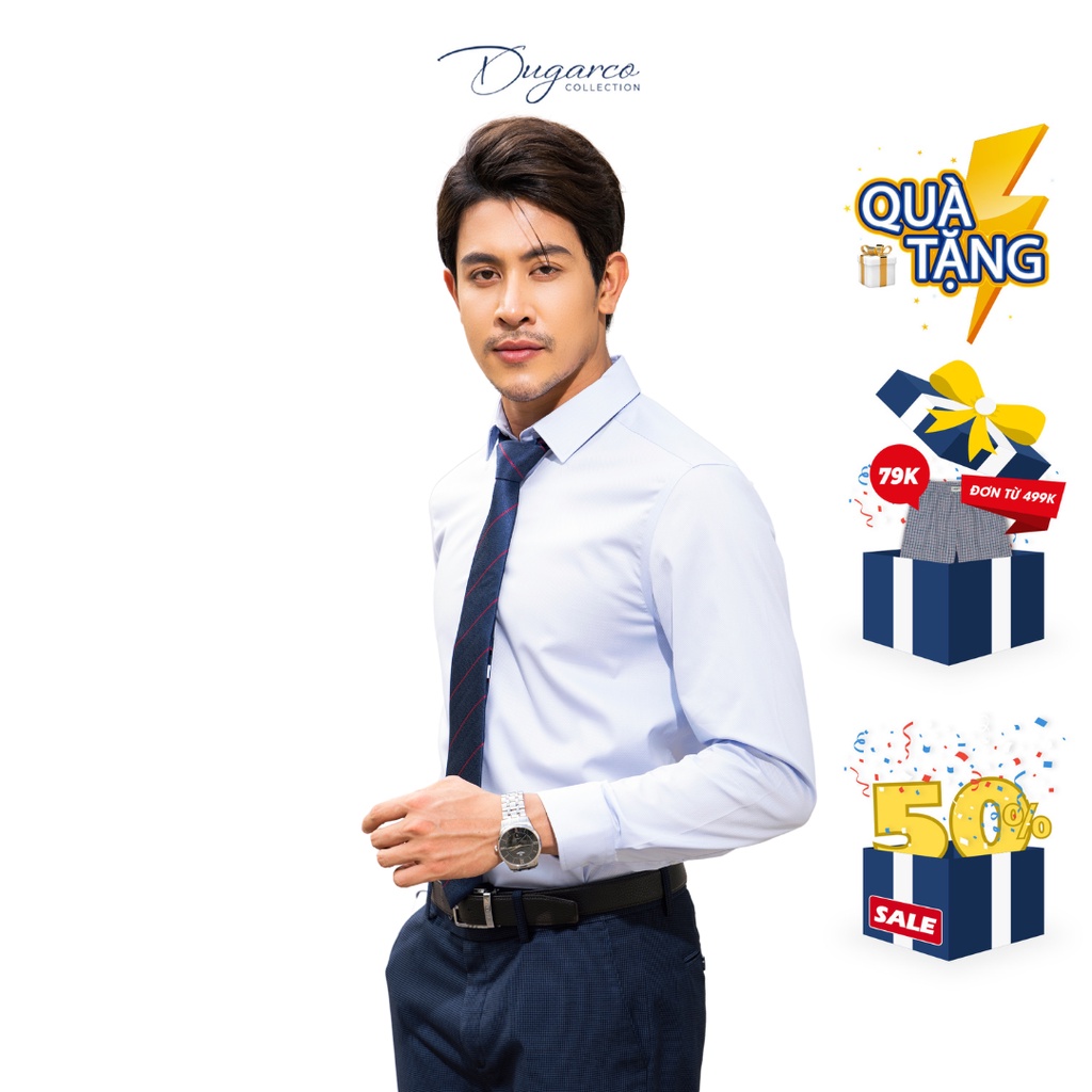 Áo sơ mi nam DUGARCO chất liệu cotton dài tay công sở cao cấp 209SM41151