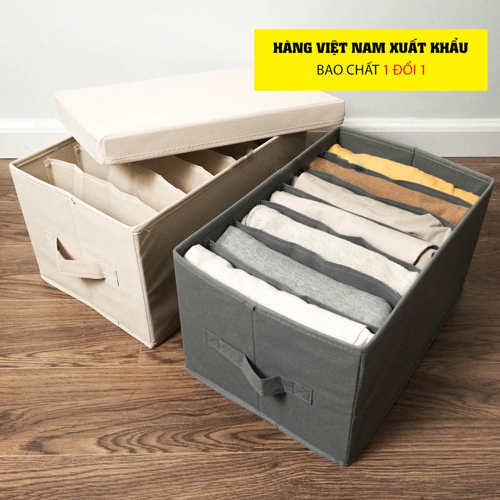 Hộp Vải SEA DECOR Đựng Quần Áo Chia Ngăn Tiện Lợi, Gọn Gàng