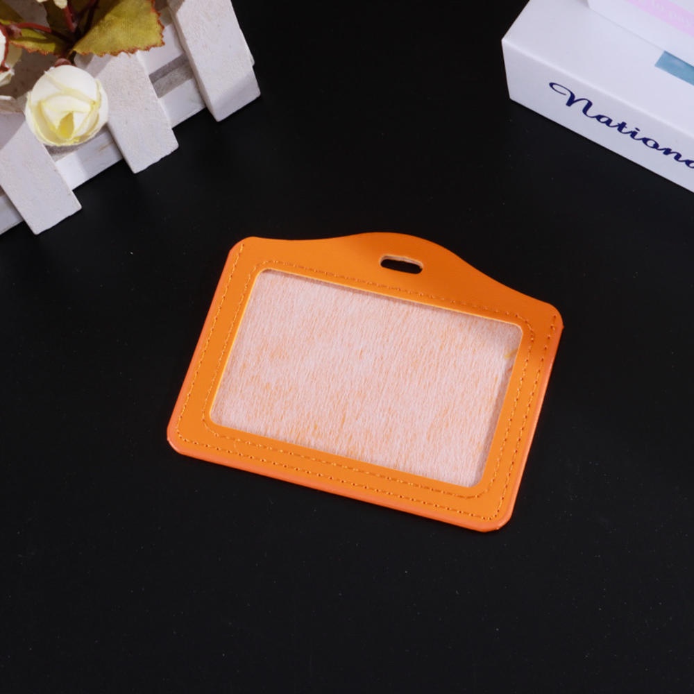 Ví Da Pu Đựng Thẻ ID Gắn Cửa Sổ Trong Suốt Tiện Dụng