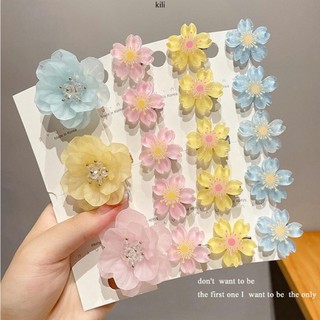 Set 5 kẹp tóc hình bông hoa dễ thương dành cho bé gái