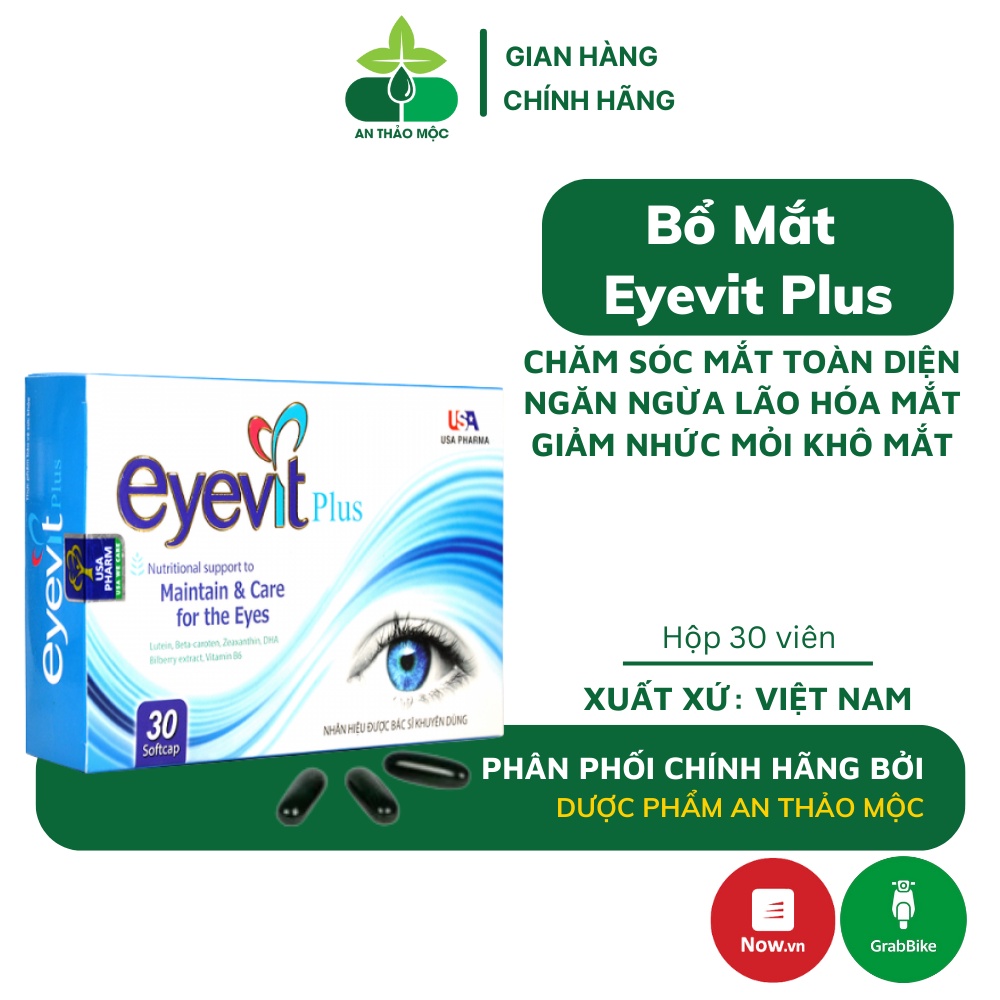 Viên uống bổ mắt Mediusa Eyevit Plus chăm sóc mắt toàn diện ngăn ngừa lão hóa mắt giảm nhức mỏi khô mắt