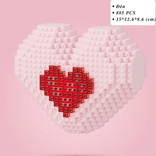Lego Trái Tim Có Đèn Phát Sáng