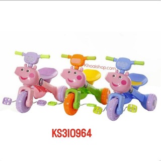 Đồ chơi xe đạp 3 bánh heo peppa có nhạc , có đèn -ks310964
