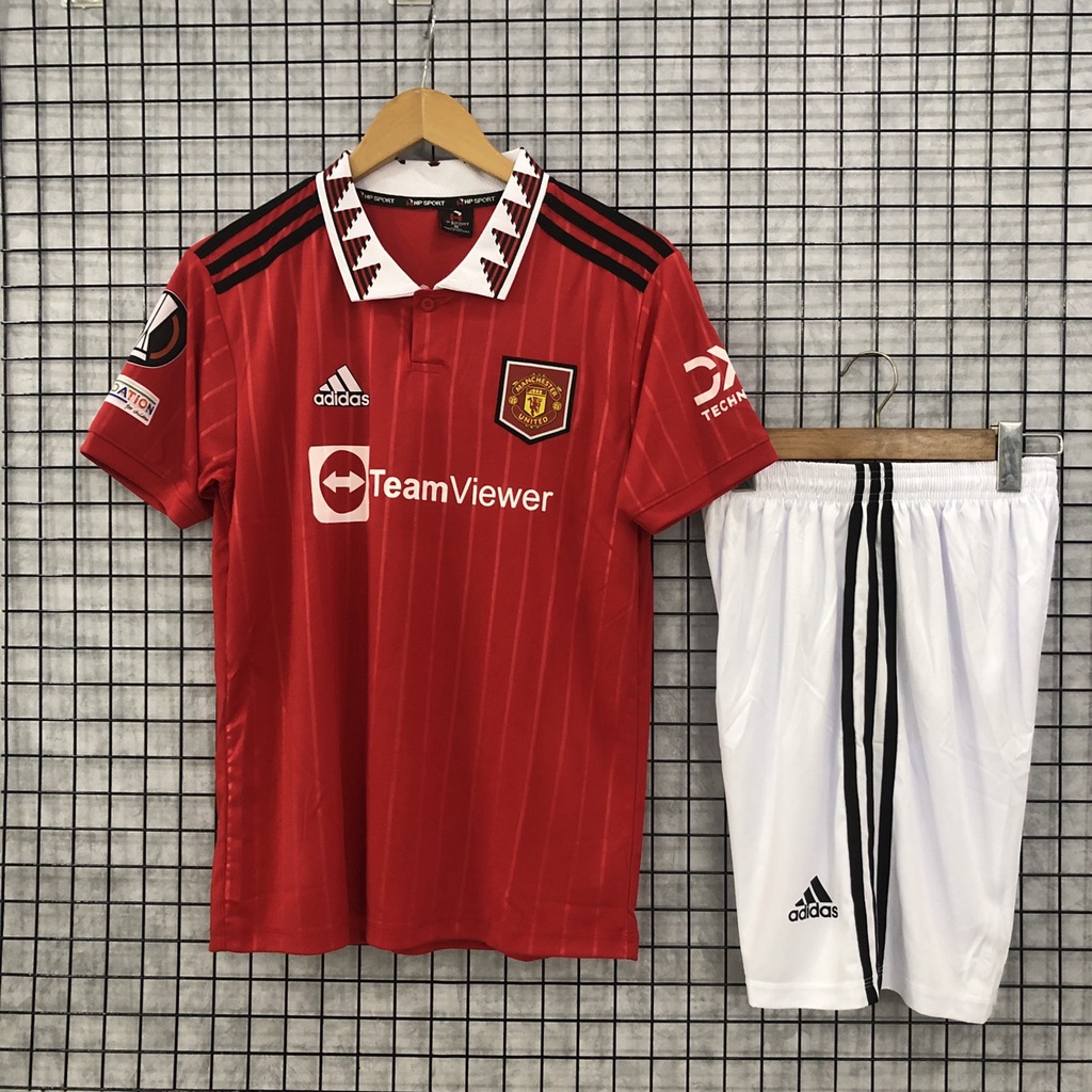 Bộ quần áo bóng đá MU đỏ sân nhà FLG đấu cúp C2