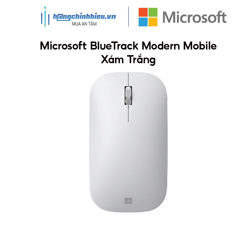 Chuột Bluetooth Microsoft BlueTrack Modern Mobile - Xám Trắng