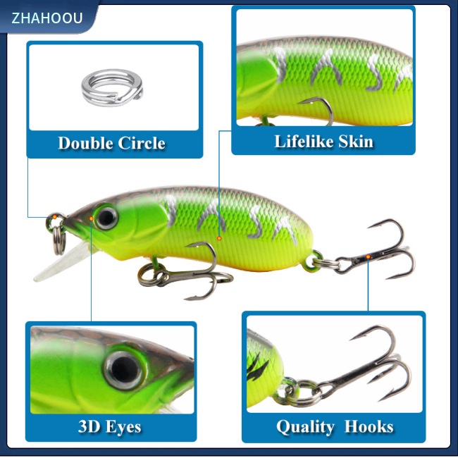 ☃Nhà☃ Mồi Câu Cá Giả Nhiều Màu Sắc 50cc 5.3cm / 7.8g