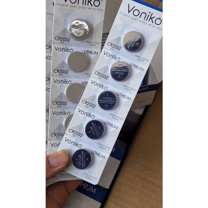 Pin VONIKO USA  pin cr 2032 , pin bios Lithium CR2032 3V vỉ 5 viên