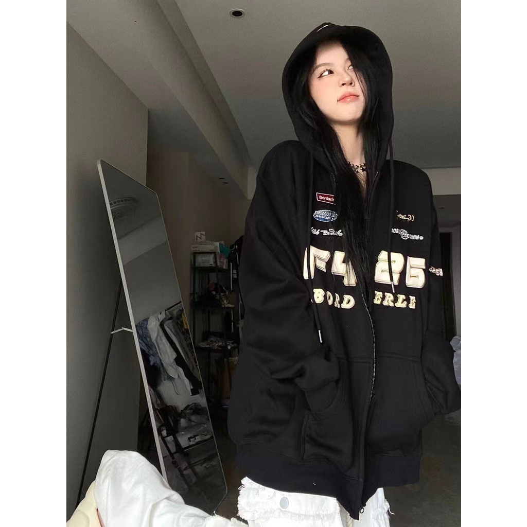 DIDIKA Áo Khoác Bóng Chày Dáng Rộng Màu Sắc Tương Phản Phong Cách Retro Hong Kong Thời Trang Xuân Thu Cho Nữ