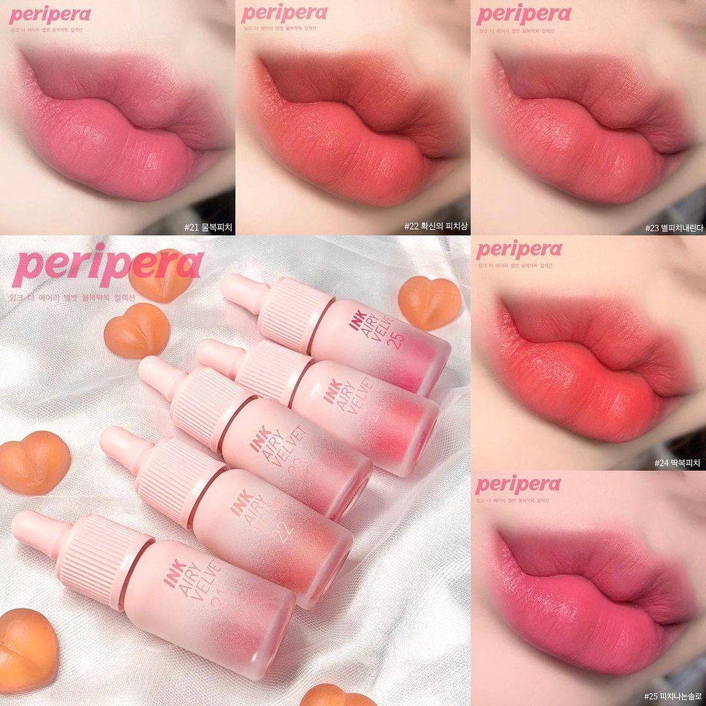 Son Kem Lì Nhẹ Môi, Siêu Mịn Peripera Ink The Airy Velvet