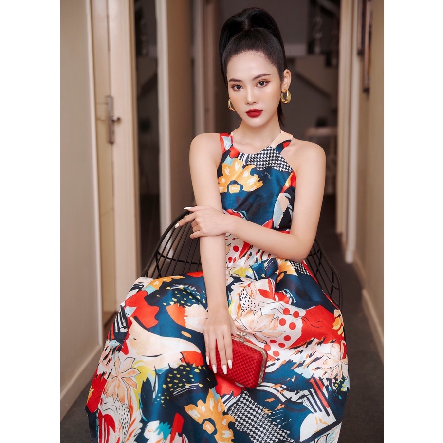 Đầm dạ hội dáng xòe cổ yếm HeraDG WDHBA006