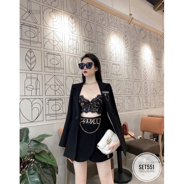 Set vest váy bra SET551