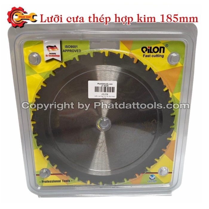 Lưỡi Cắt Hợp Kim D185  - Chuyên Dụng Cưa Cắt Thép Thanh, Thép Cây, Thép Tấm, Ống Thép Và Thép Hình U, I, V..
