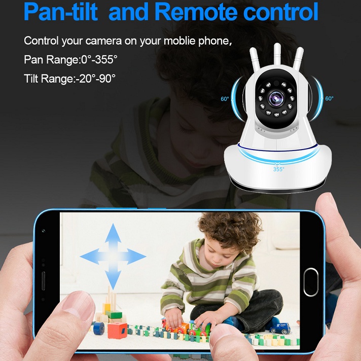 Camera An Ninh Không Dây Q5 CCTV 1080P Wifi PTZ Nhìn Ban Đêm