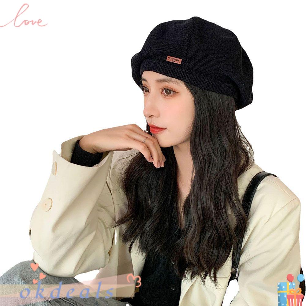 Okdeals Mũ Nồi Họa Sĩ Ấm Áp Thời Trang Thu Đông Cho Nữ