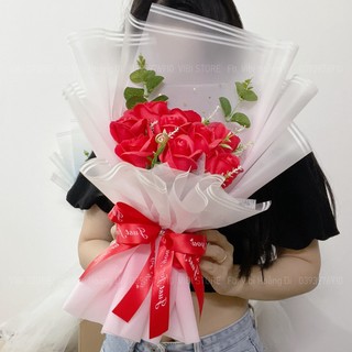 🌹 Bó hoa vĩnh cửu hồng sáp từ 9 đến 15 bông giá cả phù hợp 🌹