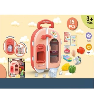 Trẻ em nhà bếp mini chơi nhà đồ chơi mô phỏng tủ lạnh