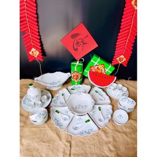 Bộ đồ ăn cúng Gia tiên Sen hai bông